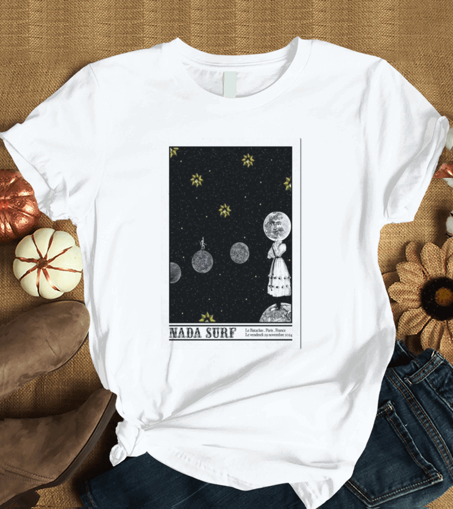Nada Surf Le Bataclan Paris France Novembre 29 2024 Concert Cosmic T-Shirt