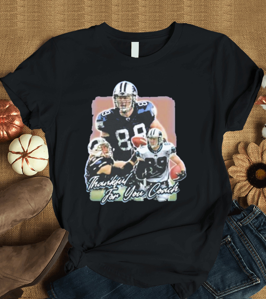 Thankful For You Coach Football Gratitude 89 Detroit T-Shirt
