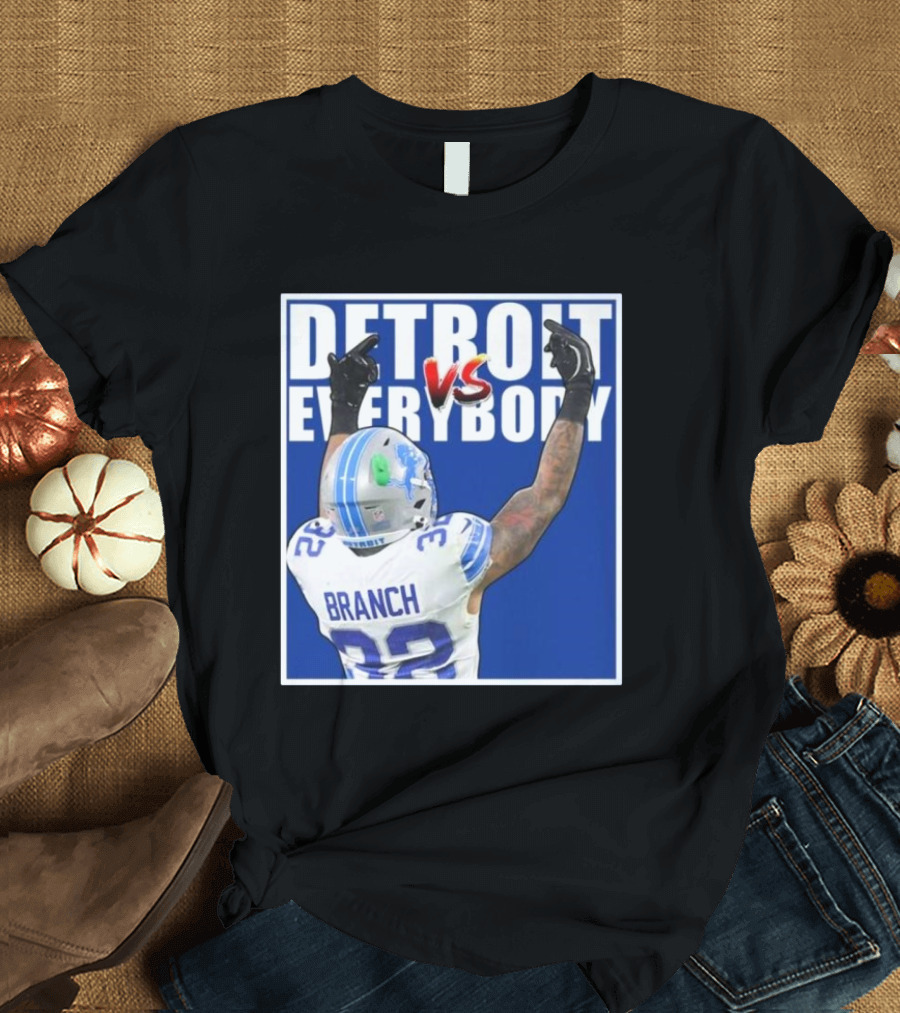 Detroit Lions vs Everybody Branch 32 Limited 2D T-Shirt
