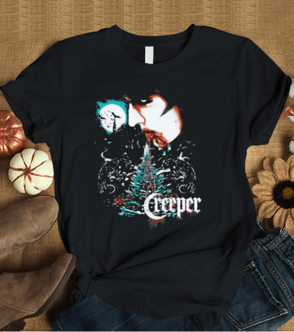 T-Shirt: Creeper 2024 Christmas Holiday Moon and Tree T-Shirt Creeper 2024 Christmas Holiday Moon and Tree T-Shirt