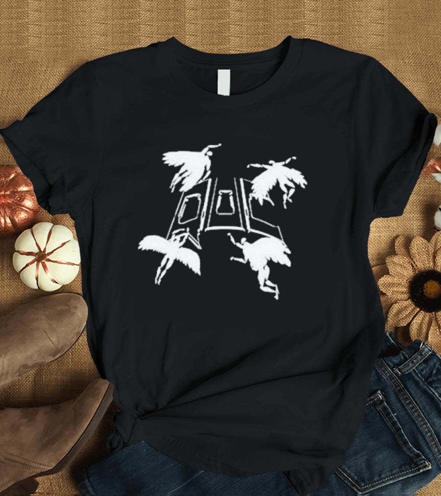 Quarters of Change Angel OOC Design with Flying Figures T-Shirt