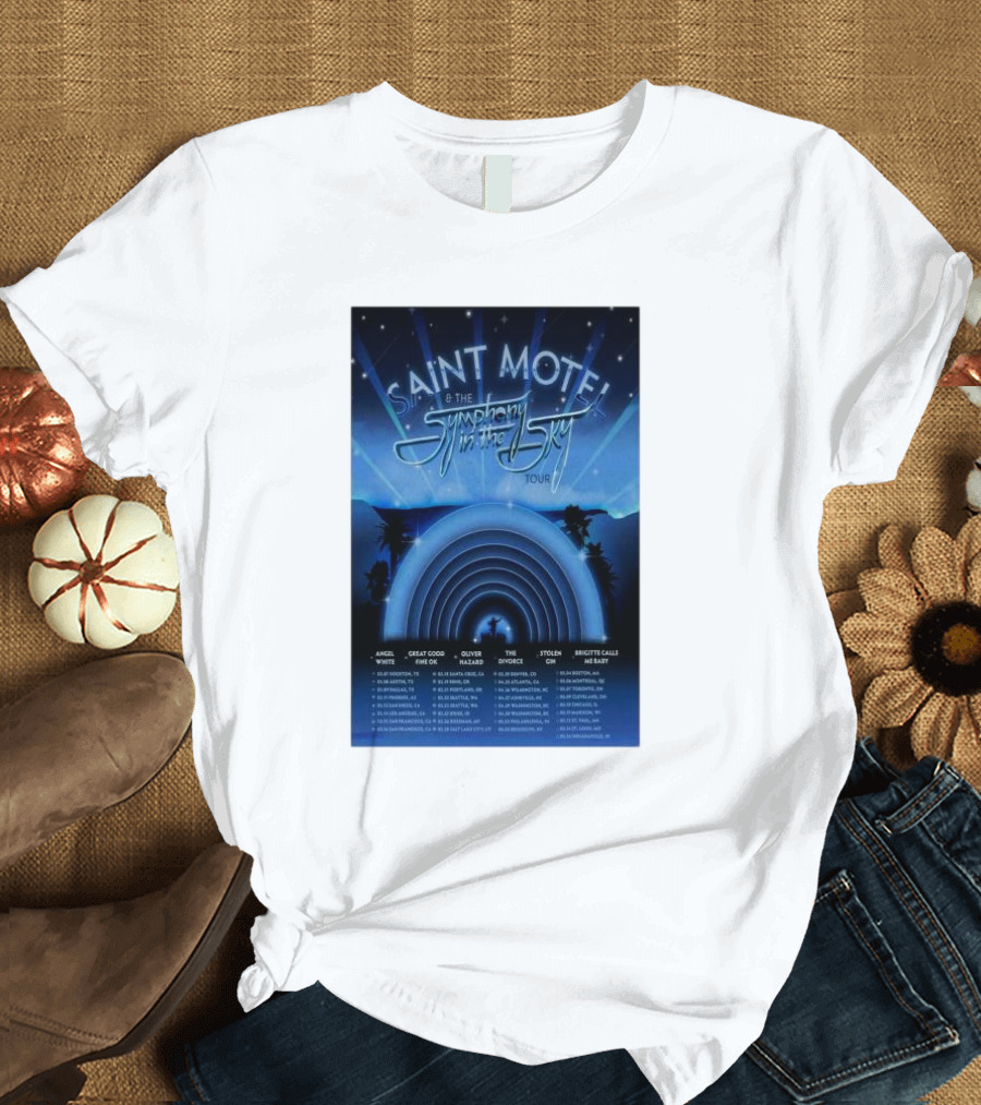 Saint Motel and The Symphony in the Sky Tour 2025 Angel Wintering Great Good Fine OK Oliver Hazard The Divorce Stephen Day Bridget Calls Me Baby T-Shi