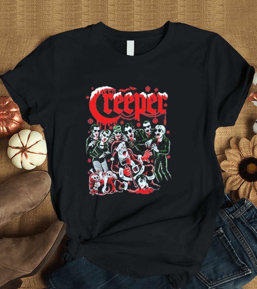Creeper Sol Rac Santa Christmas Party T-Shirt