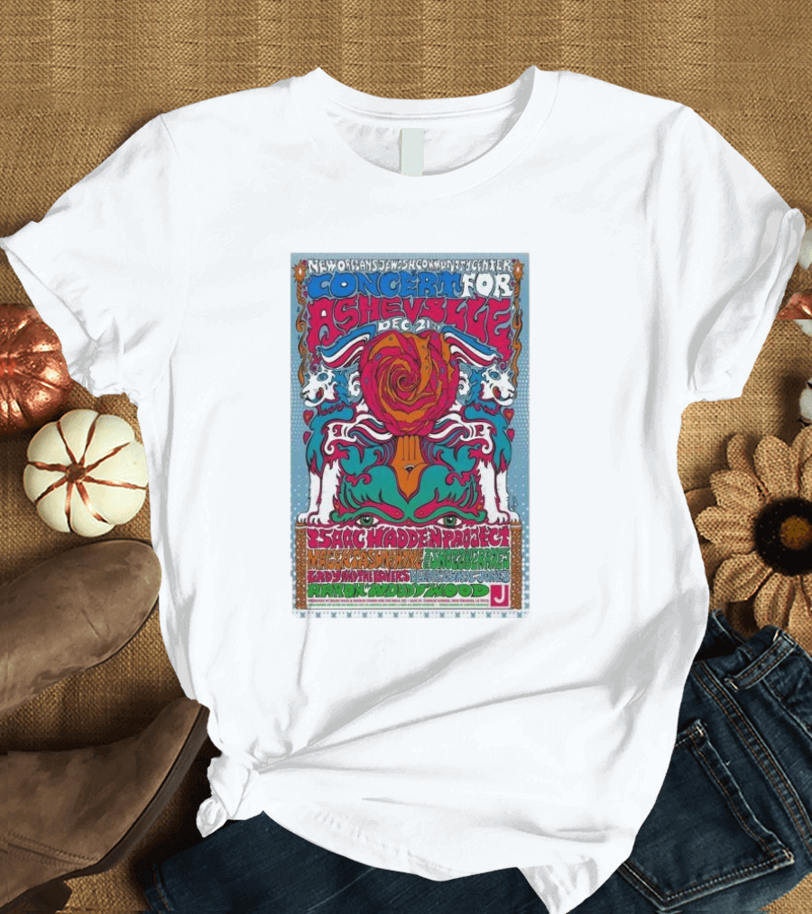 New Orleans Concert for Asheville December 21 2024 Isaac Hadden Project Performance T-Shirt