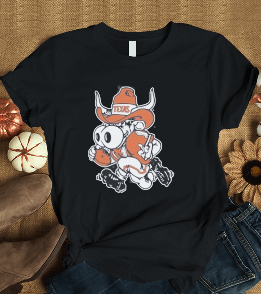 Texas Longhorns Bevo Mascot Football Cowboy T-Shirt