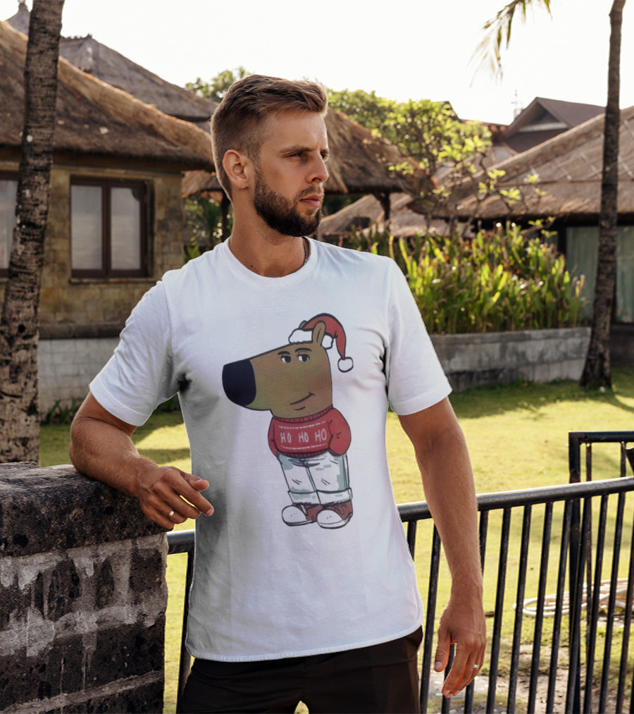 Ho Ho Ho Chill Guy Dog Christmas T-Shirt