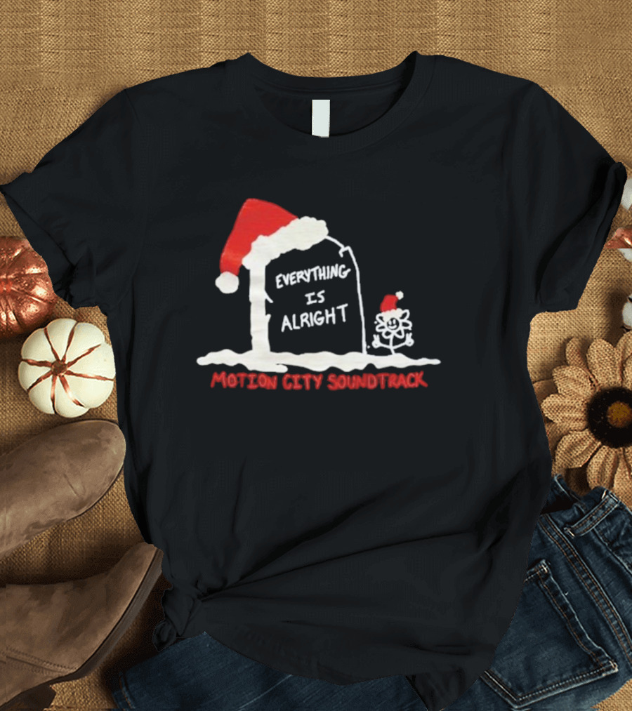 Motion City Soundtrack Everything Is Alright Santa Gravestone T-Shirt