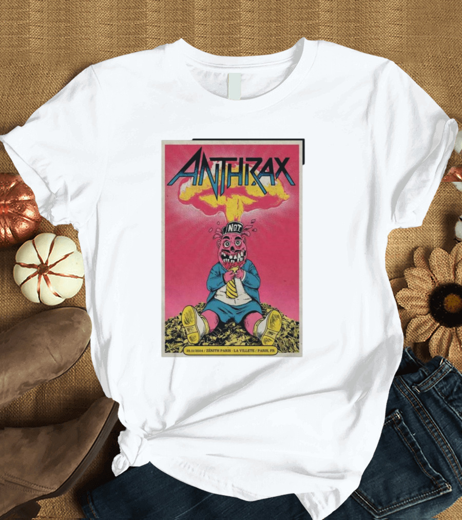 Anthrax 29.11.2024 Zenith Paris La Villette Paris FR Not T-Shirt