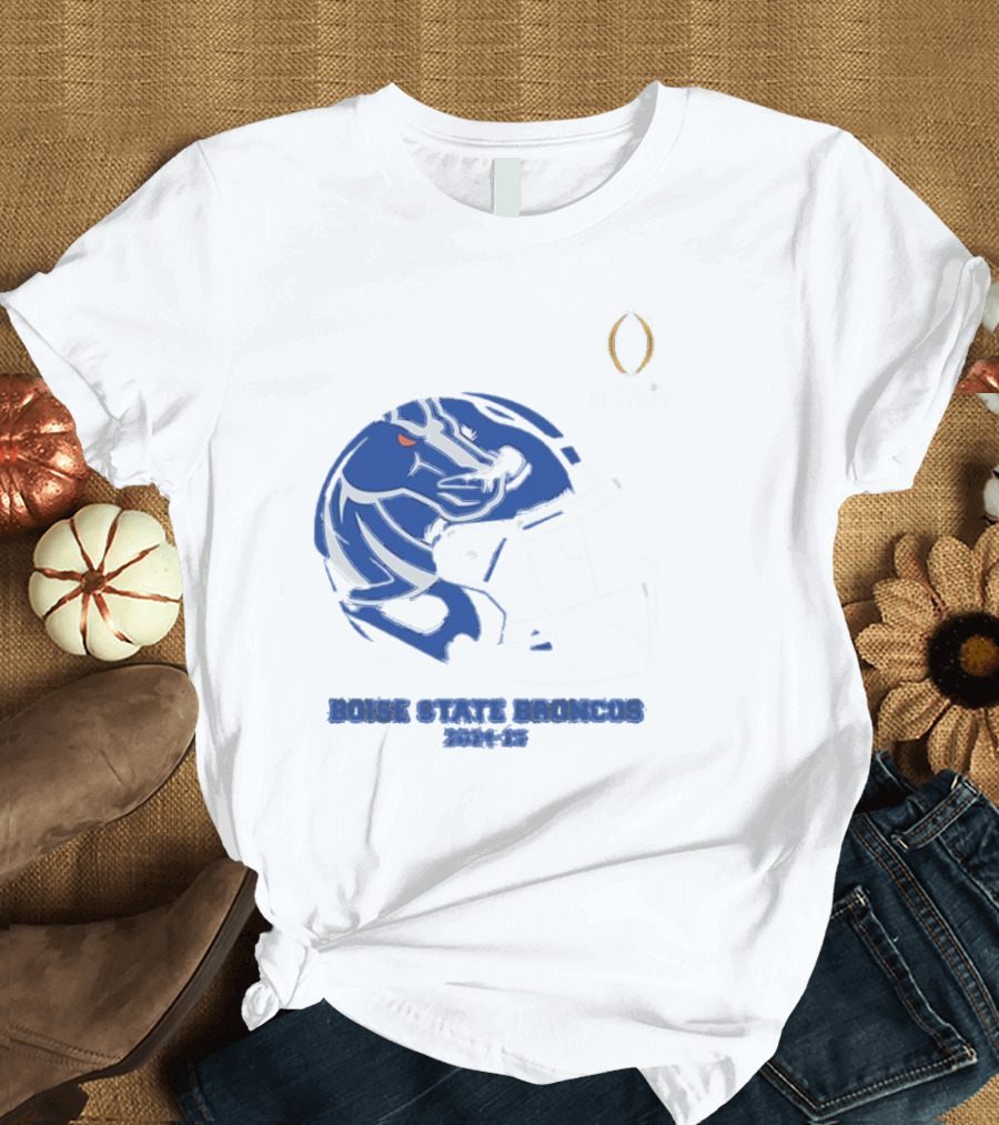 Boise State Broncos College Football Playoff 2024-25 Helmet T-Shirt