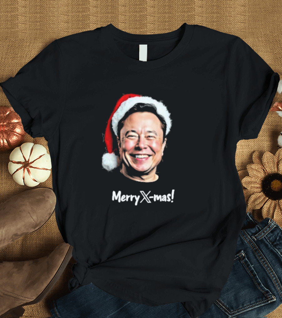 Eleon Musk Merry X-mas Santa Claus Christmas T-Shirt