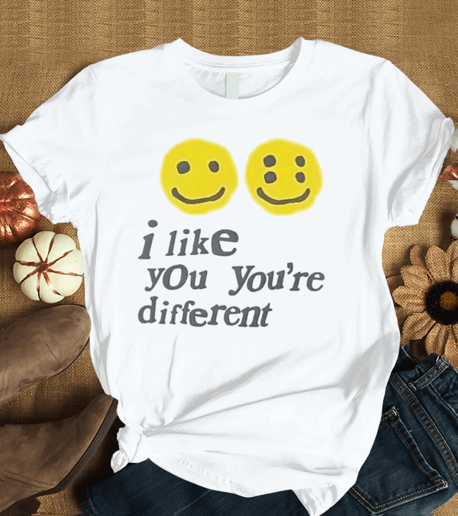 Cactus Plant Flea Market I Like You You're Different Smiley Faces T-Shirt