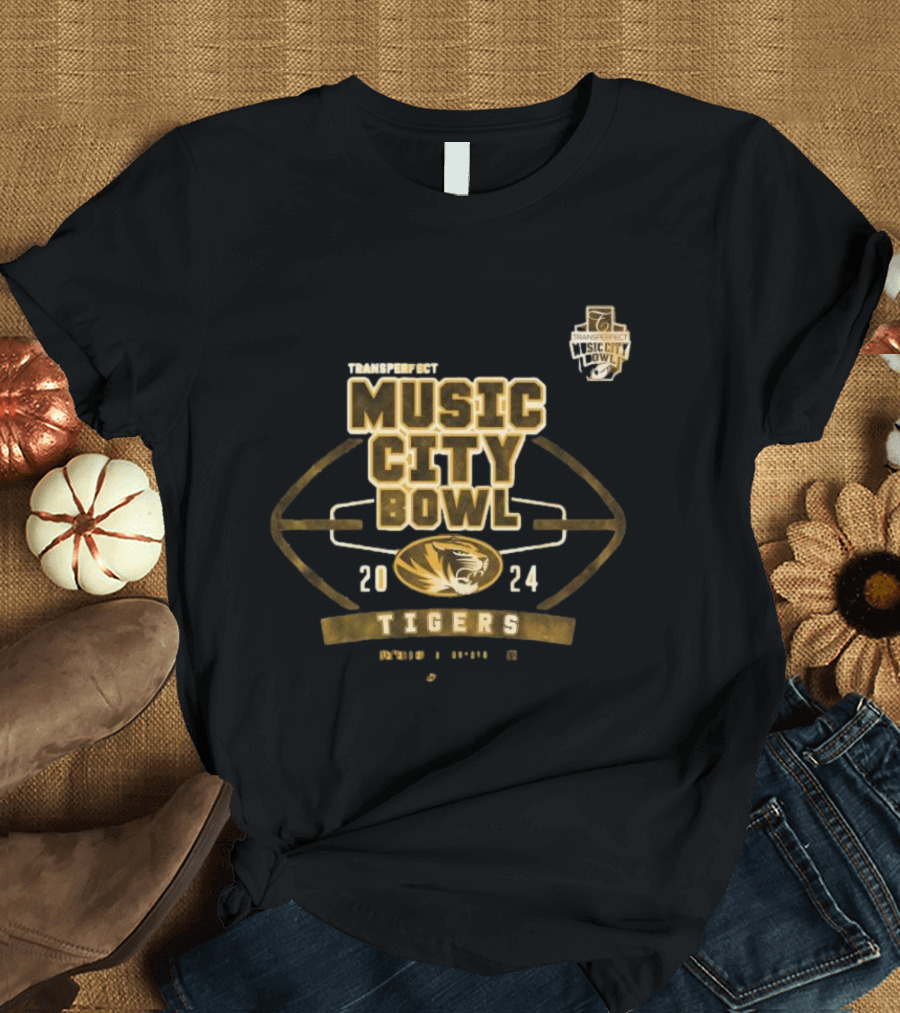Missouri Tigers Transperfect Music City Bowl 2024 Nashville Stadium T-Shirt