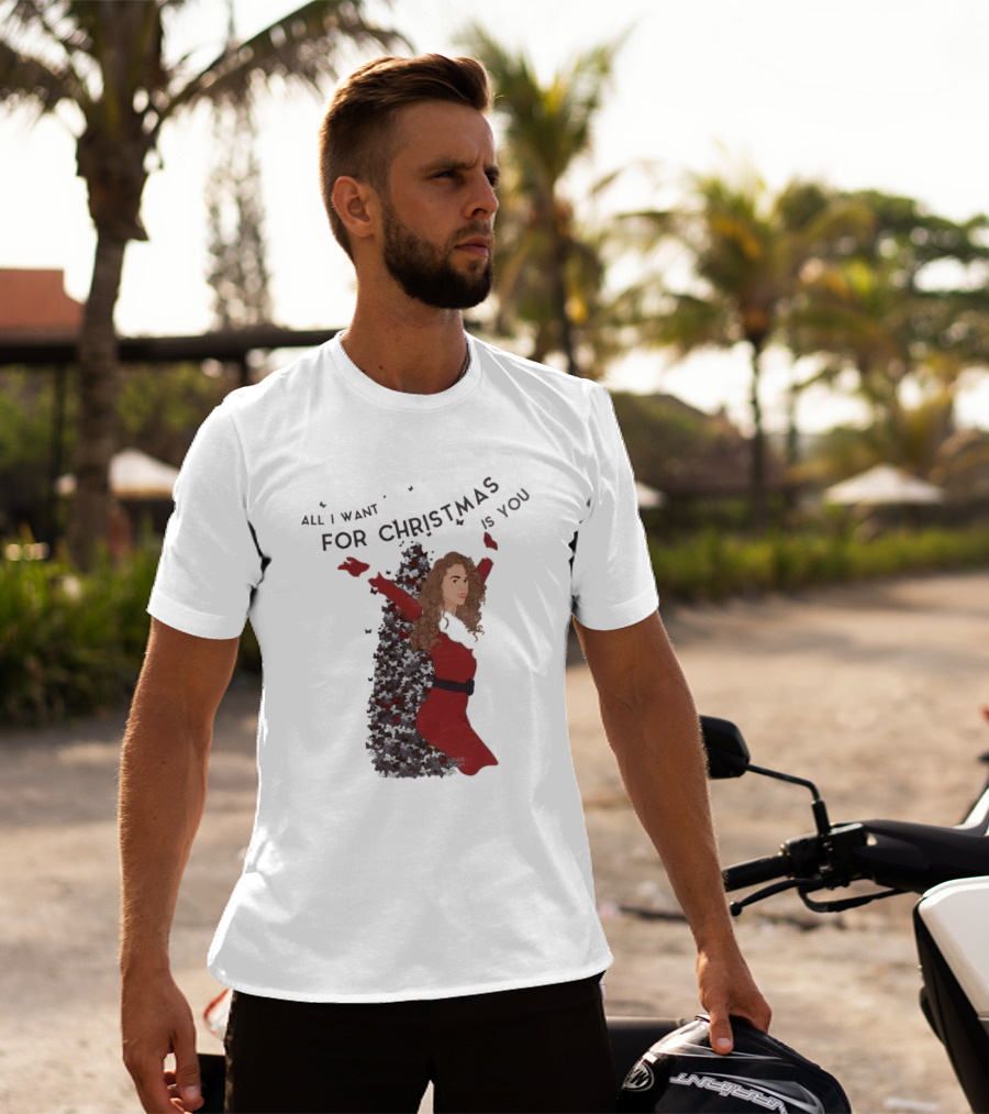 All I Want For Christmas Is You Mariah Carey Butterfly Holiday T-Shirt