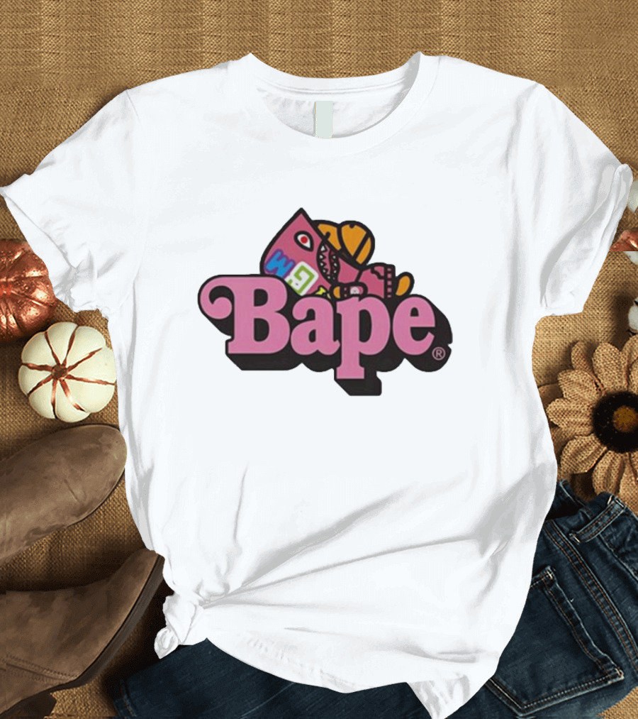 Bape Pink Shark Milo WGM T-Shirt