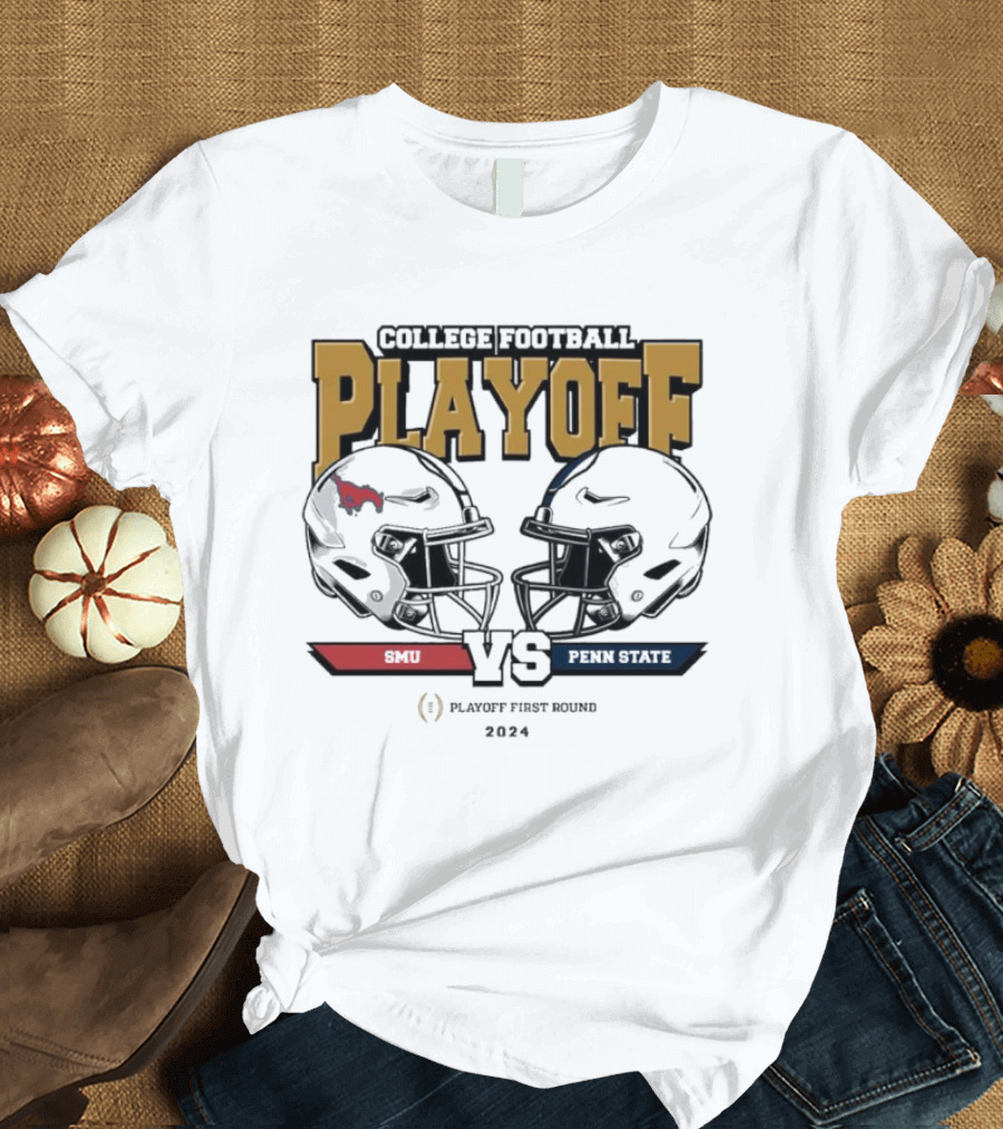 College Football Playoff SMU vs Penn State 2024 First Round Showdown T-Shirt