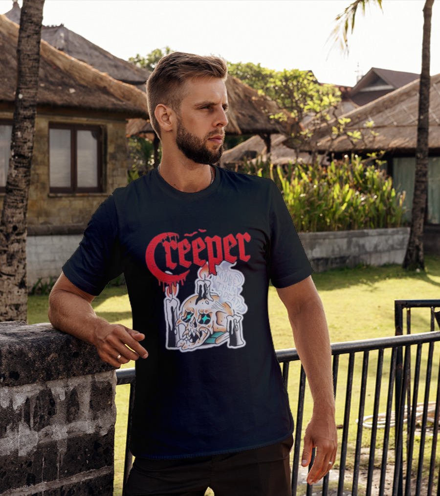 Creeper Skull Candle More Than Death Friday 13th T-Shirt