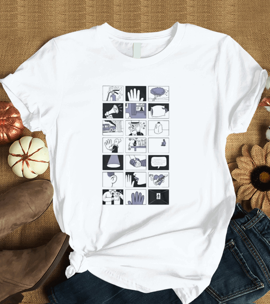 Fingertips: Visual Storyboard of Hand Motifs and Everyday Life T-Shirt