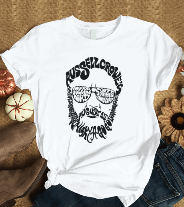 T-Shirt: Russell Crowe's Indoor Garden Party Whisky a Go Go August 4th Scott Grimes Minnie Driver T-Shirt Russell Crowe's Indoor Garden Party Whisky a Go Go August 4th Scott Grimes Minnie Driver T-Shirt
