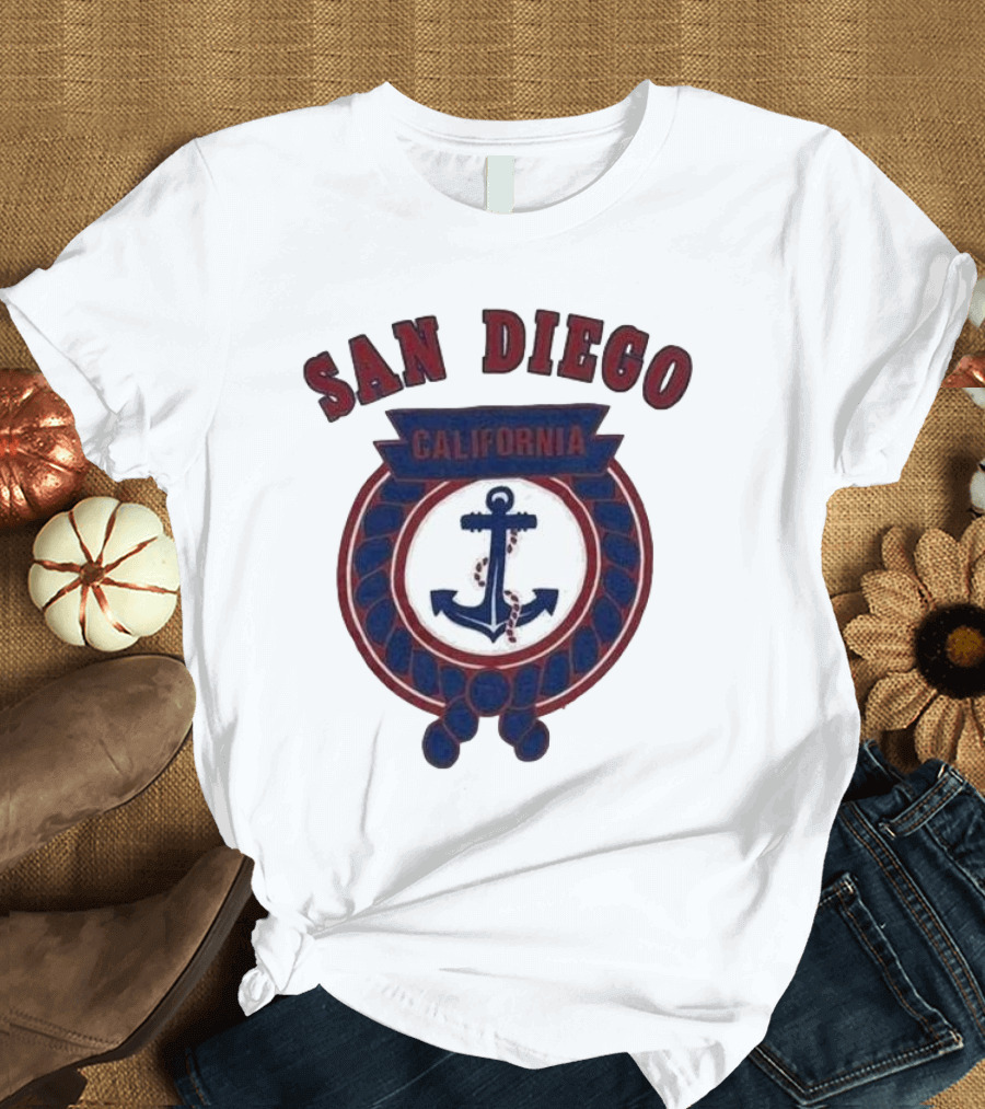 San Diego California Anchor Emblem T-Shirt