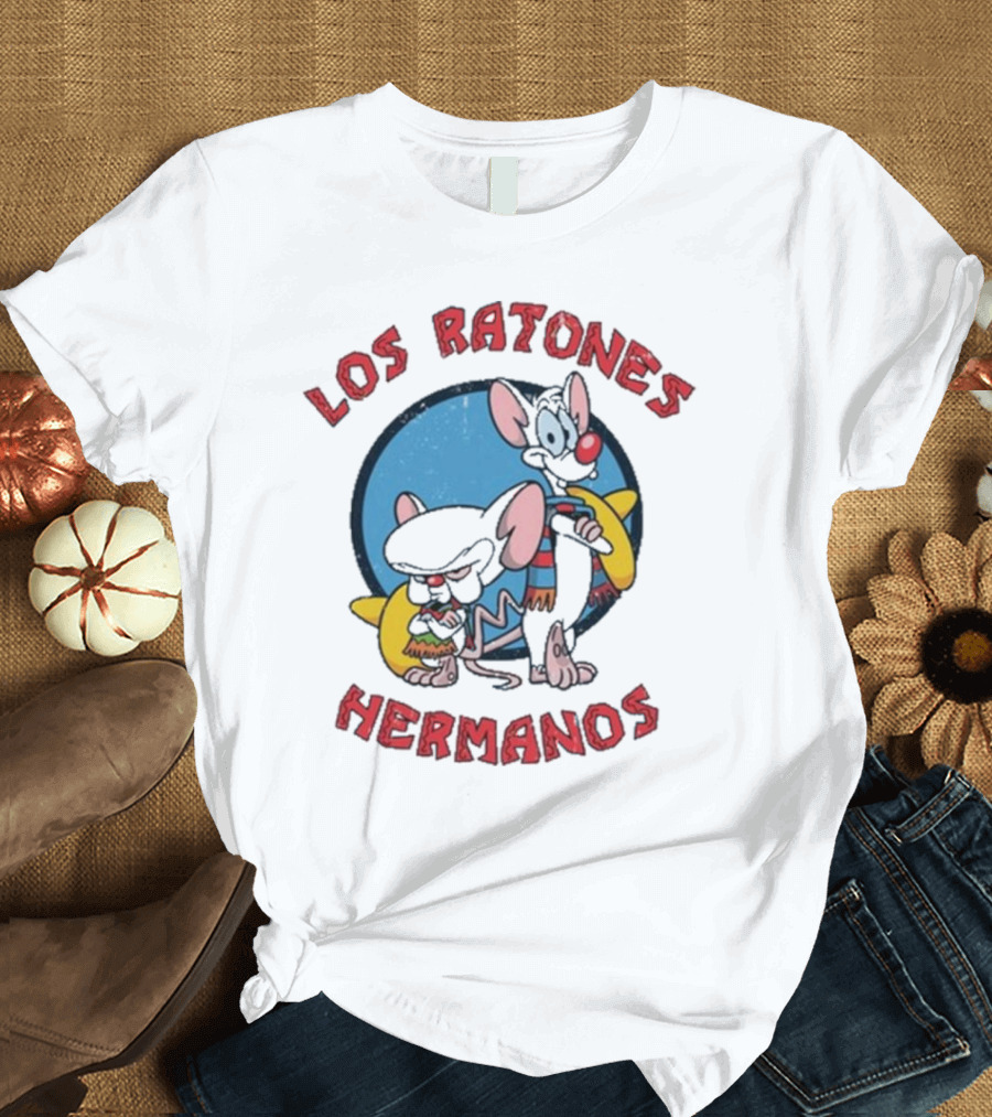 Los Ratones Hermanos Pinky and The Brain Crossover T-Shirt