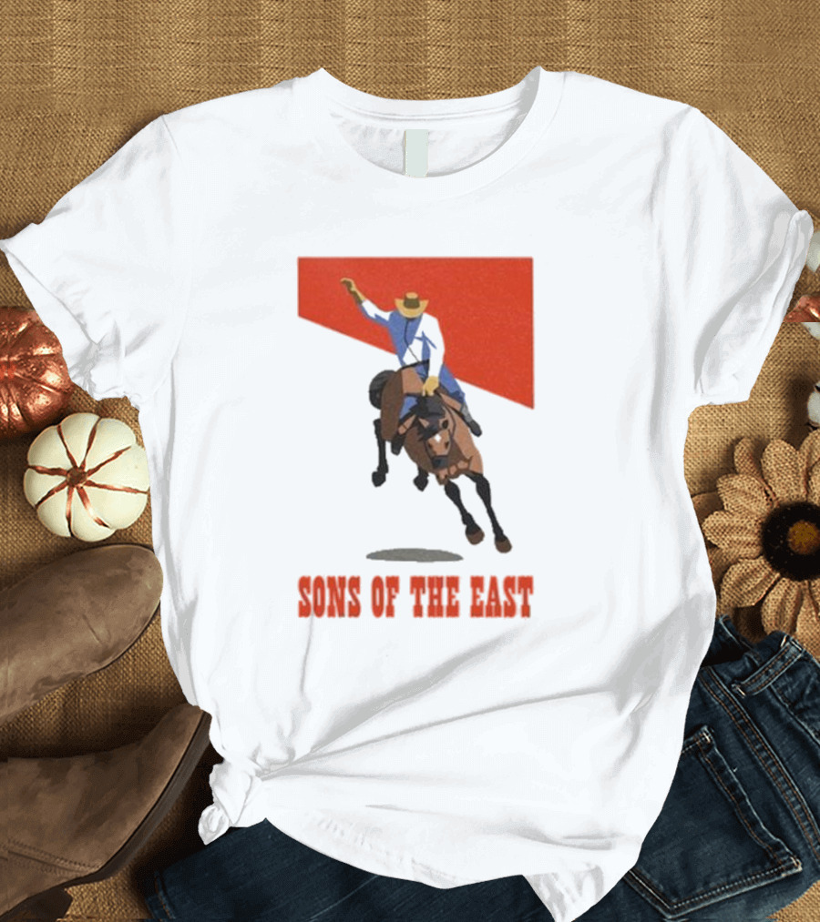 Sons of the East Cowboy Riding Bucking Horse T-Shirt