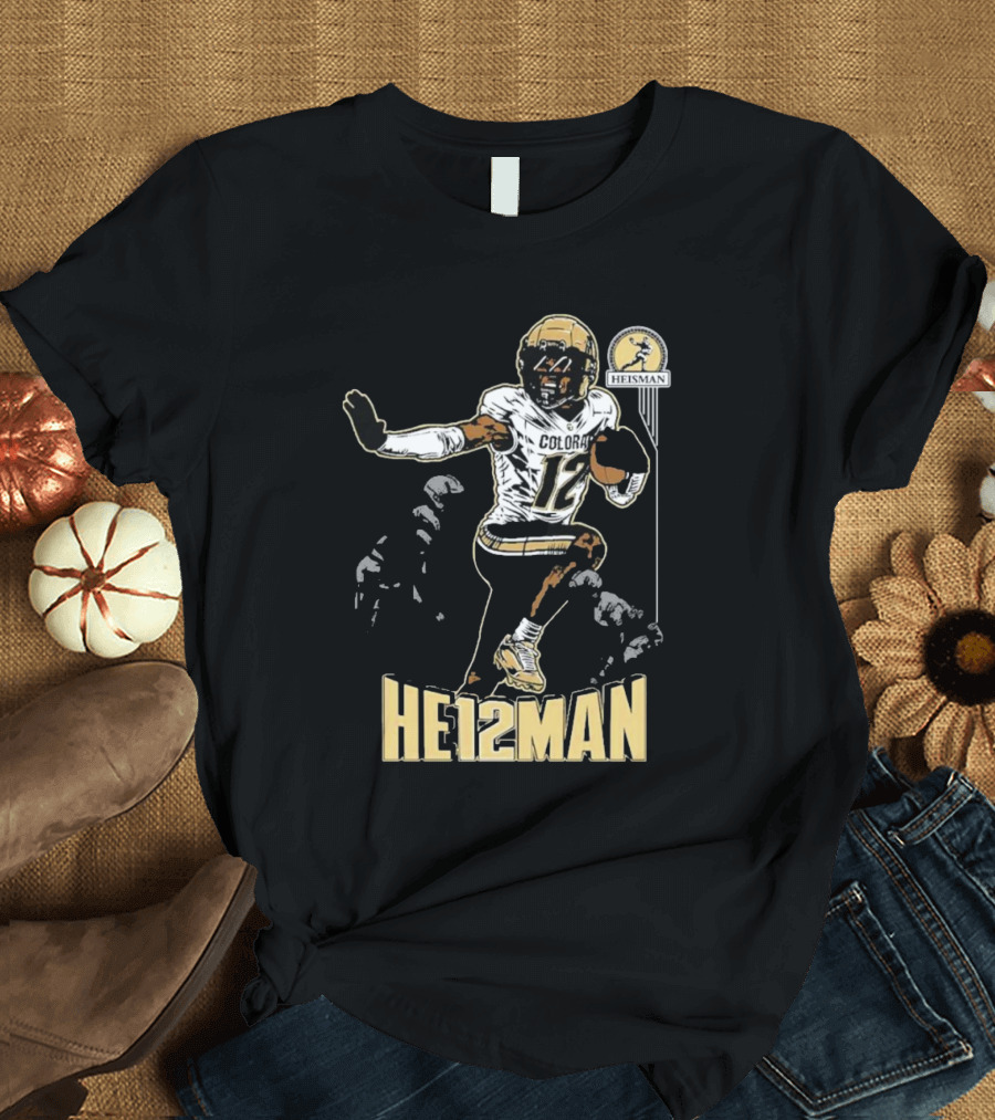 Travis Hunter He12man Colorado Football Heisman Trophy T-Shirt