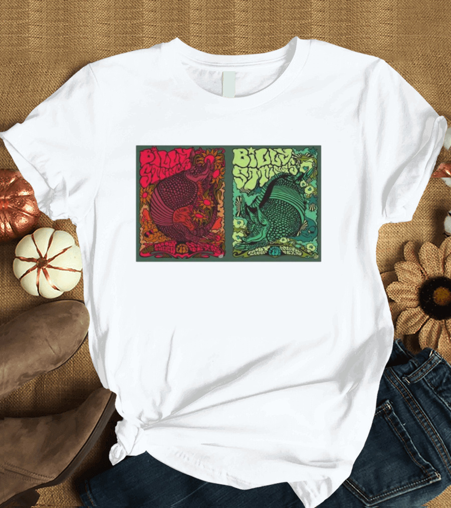 Billy Strings Austin TX December 13-14 2024 Tour Psychedelic Armadillo T-Shirt
