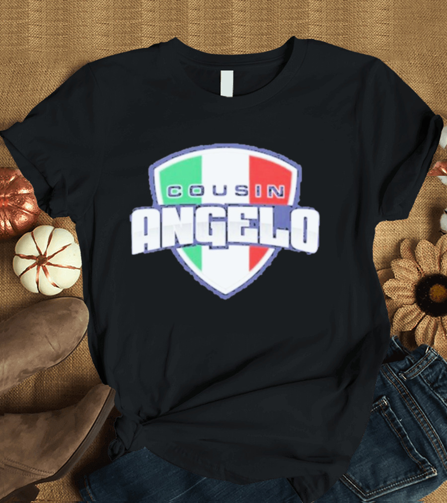 Cousin Angelo Italian Shield Tricolor T-Shirt