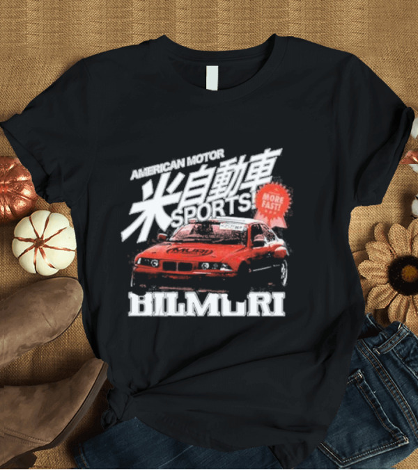 T-Shirt: American Motor Sports Bilmuri More Fast Car T-Shirt American Motor Sports Bilmuri More Fast Car T-Shirt