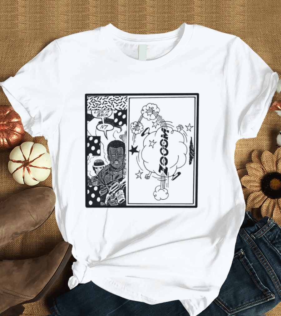 Zooom N7 Lick It Back Comic Art Panel T-Shirt