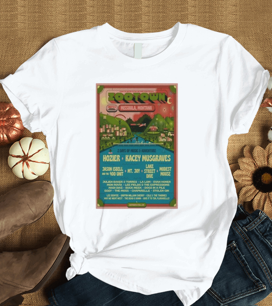 Zootown Festival July 4-5 2025 Missoula County Fairgrounds Hozier Kacey Musgraves Modest Mouse T-Shirt