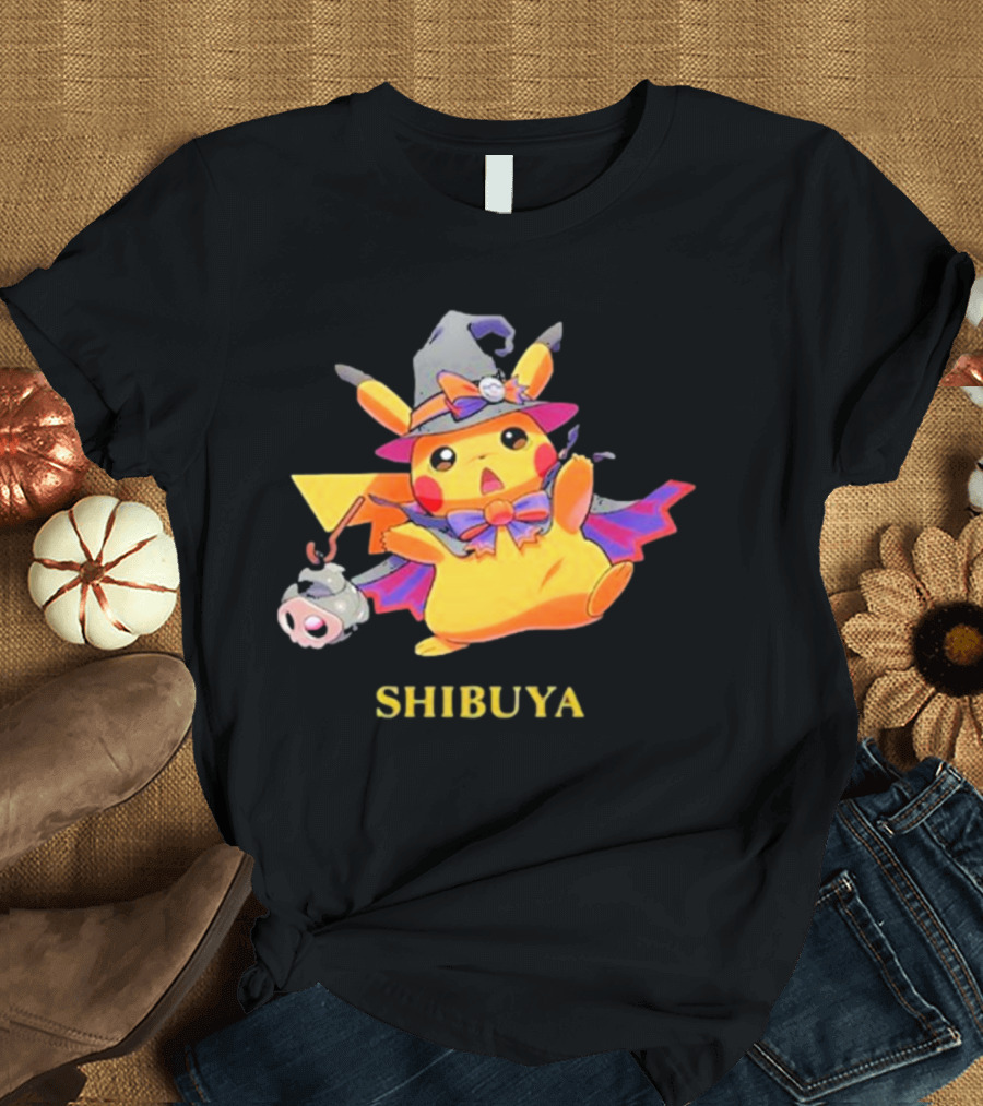 Pokémon Shibuya Pikachu Halloween Witch Outfit Trick or Treat T-Shirt