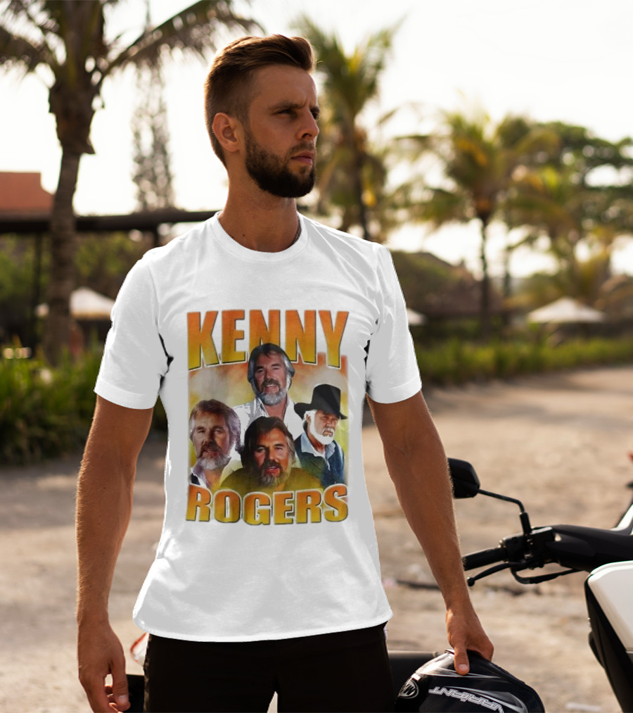 Kenny Rogers Multiple Portrait Collage T-Shirt