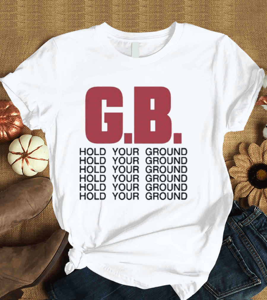 Gorilla Biscuits G.B. Hold Your Ground Hold Your Ground Repeated Text T-Shirt