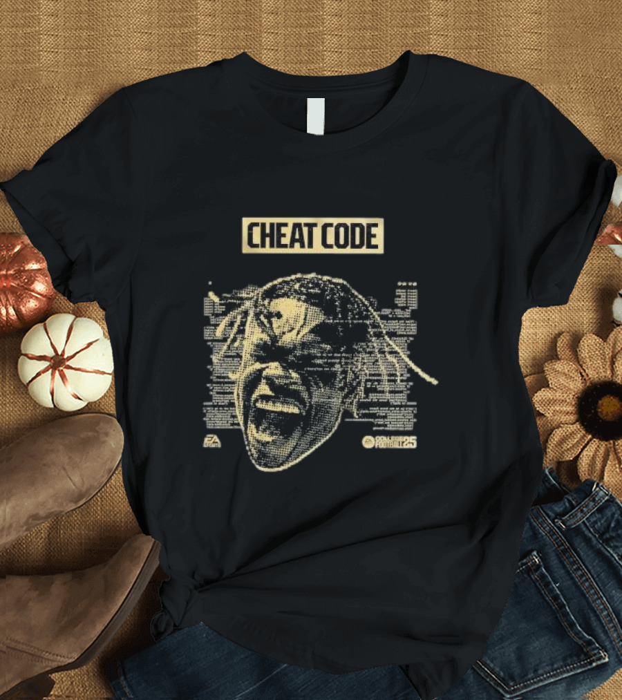 Cheat Code Travis Hunter EA Sports NCAA Football 25 T-Shirt