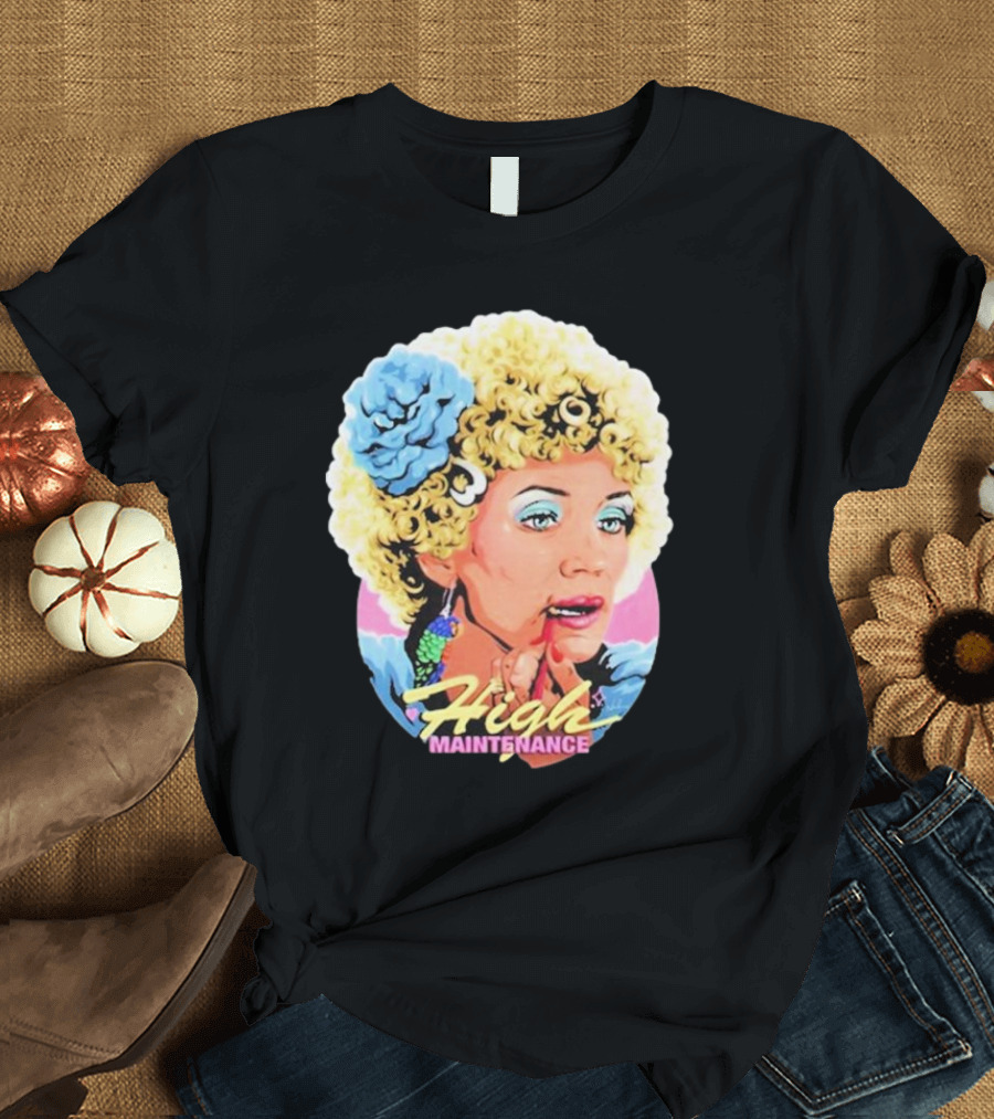 Kath Day-Knight Applying Lipstick High Maintenance T-Shirt