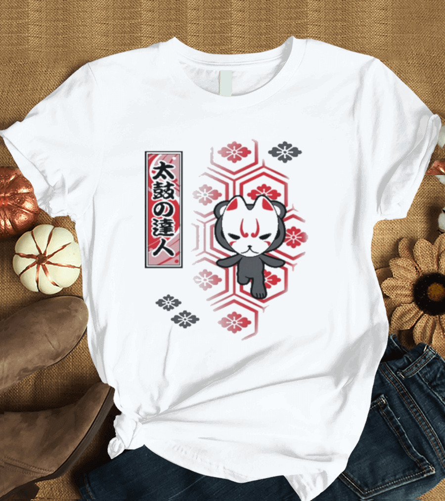 Taiko no Tatsujin Yetee Masked Kid 2024 Floral T-Shirt