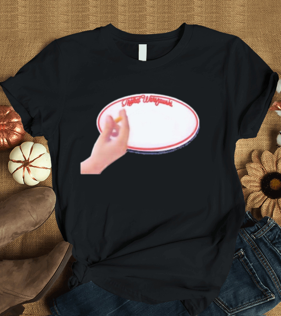 Trójkąt Warszawski White Plate with Hand and Cigarette T-Shirt