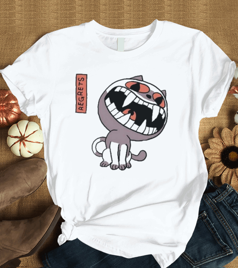 Herald of Regrets Cartoon Cat Character T-Shirt