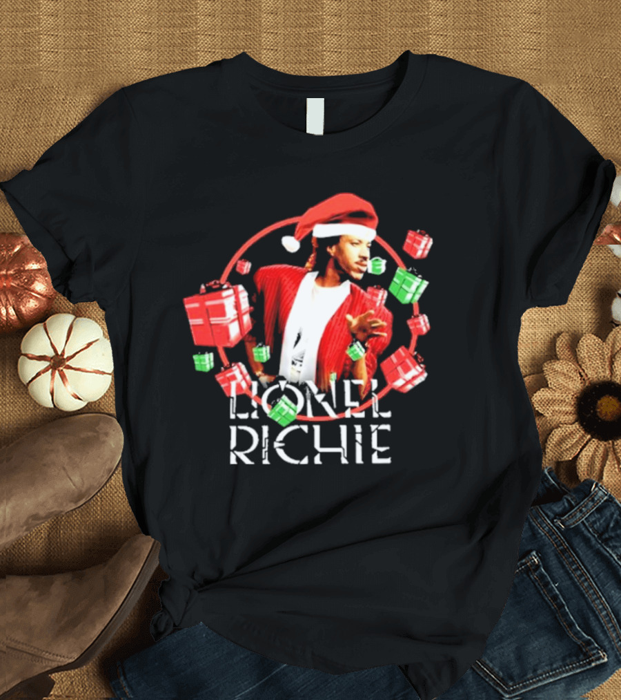 Lionel Richie Christmas Santa Hat 2024 Floating Gifts T-Shirt