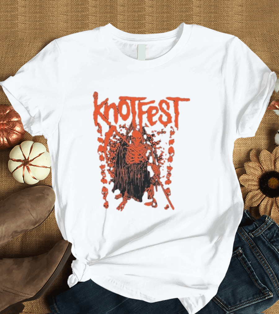 Knotfest 2024 The Keeper Grim Reaper Skeleton T-Shirt