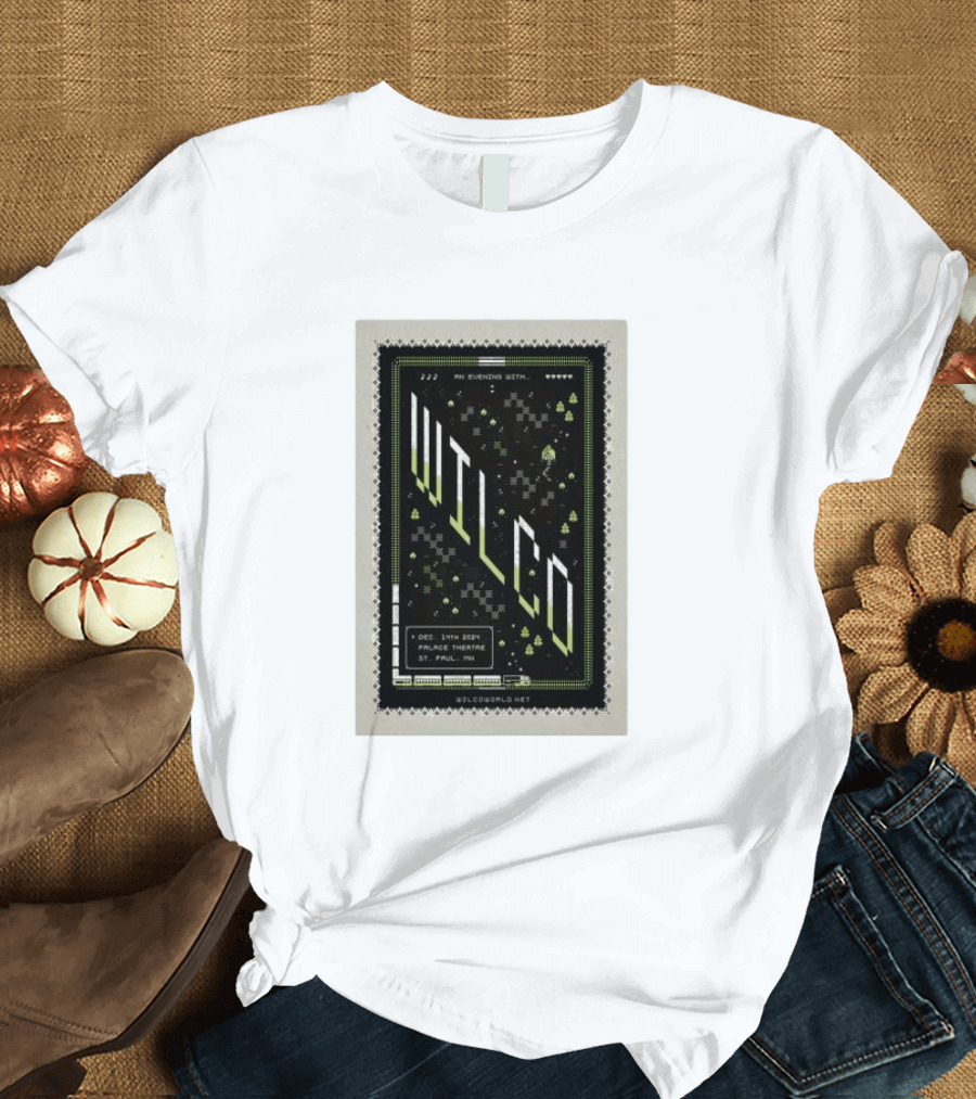 Wilco Dec 14th 2024 Palace Theatre St Paul MN My Evening With Wilco STLCOUGAR DOT NET T-Shirt