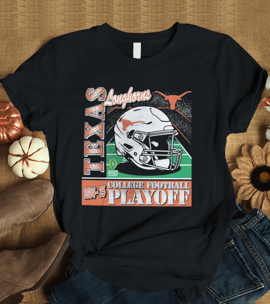 Texas Longhorns 2024-25 College Football Playoff Helmet T-Shirt