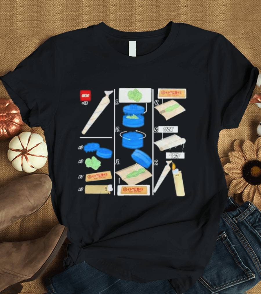 Ox16 Legolize Herb Grinder Rolling Instructions T-Shirt