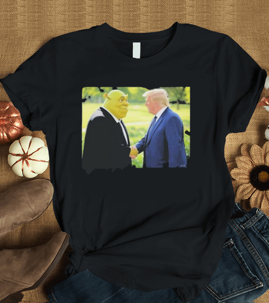 Mr. President Shrek Handshake Can We Not Drain The Swamp T-Shirt