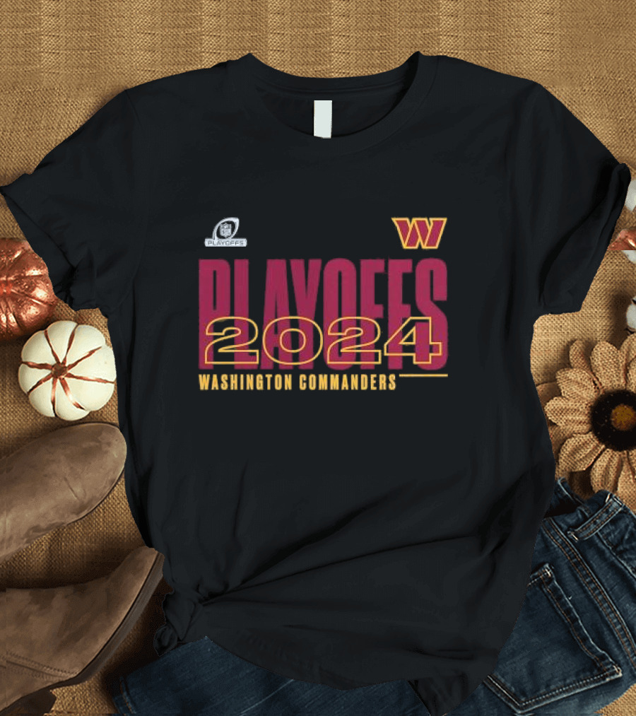 Washington Commanders 2024 NFL Playoffs Charcoal Edition T-Shirt