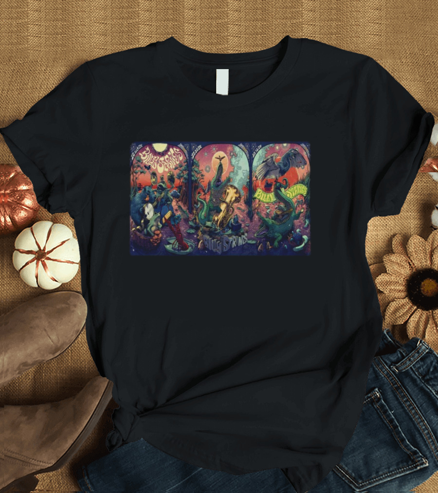 Billy Strings UNO Lakefront Arena New Orleans Dec 29 30 31 2024 Wildlife and Musical Instrument T-Shirt