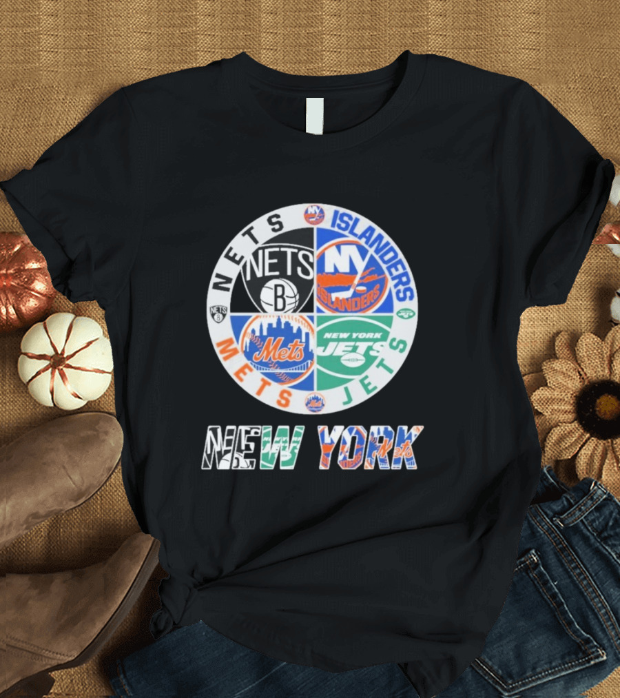 Nets Mets Jets Islanders New York Sports T-Shirt