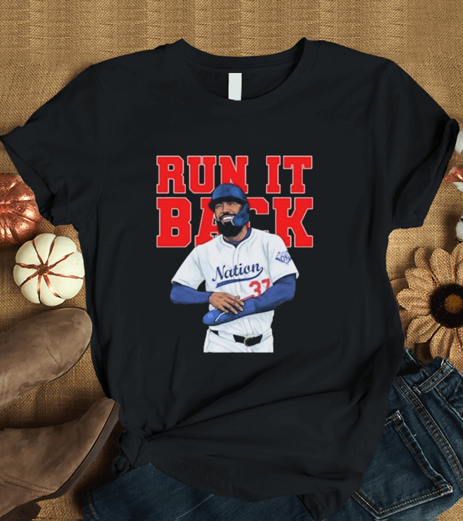 Dodgers Nation Run It Back Baseball Player 37 T-Shirt