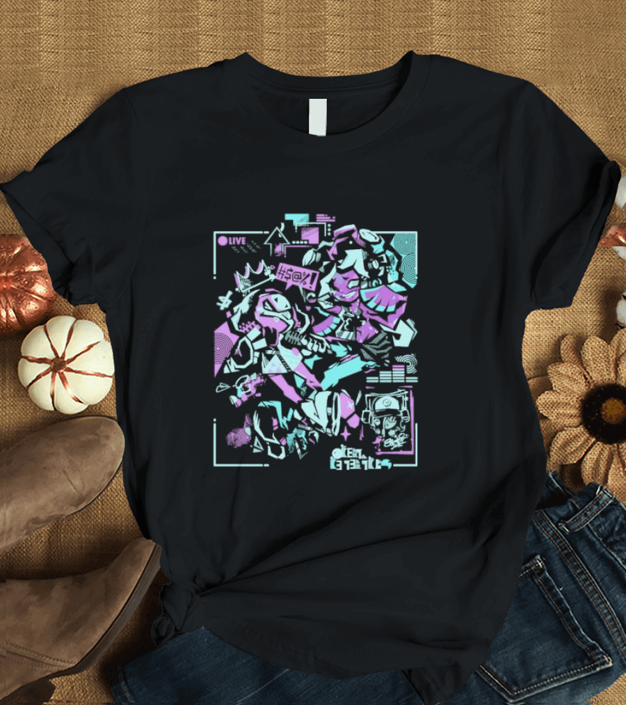 Splatoon Inspired Don't Get Cooked Gaming Art Brian Shepard T-Shirt